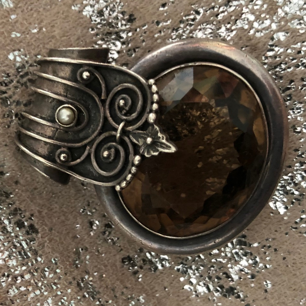 Smokey Quartz Silver Pendant